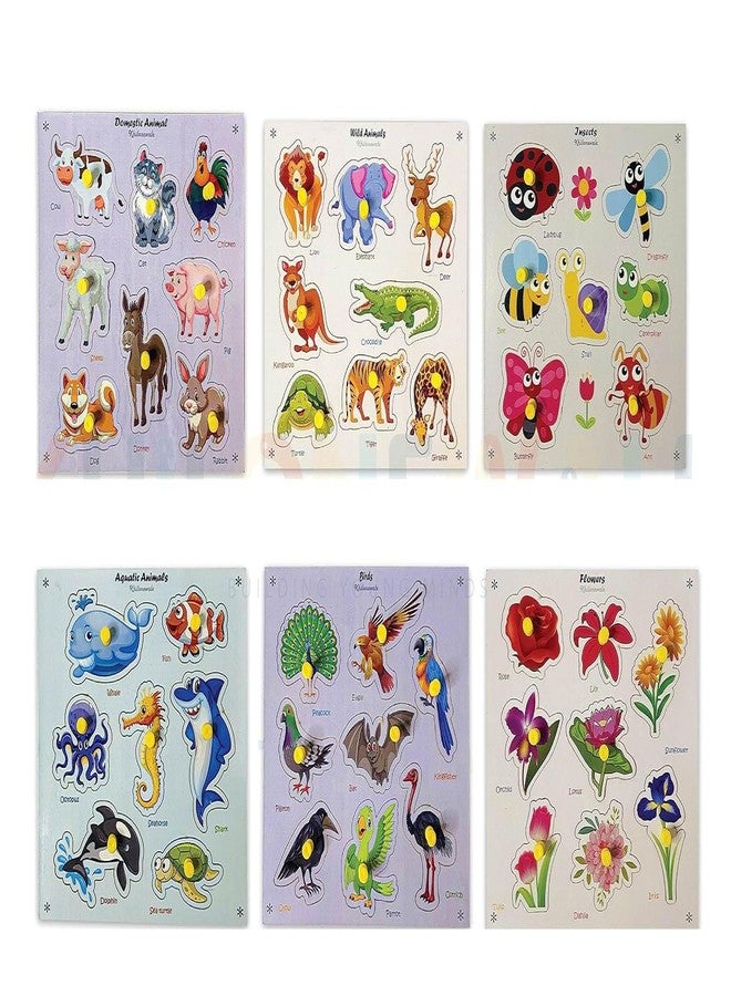 Khilonewale Domestic Animals, Wild Animals, Aquatic Animals, Birds, Insects, Flower - Learning Activities Puzzle for Kids - Image 1